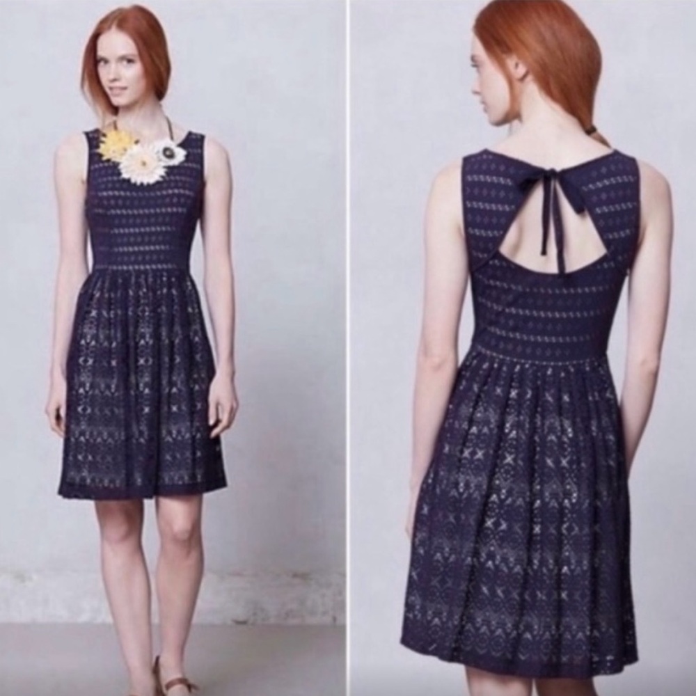 Anthropologie Postmark Sunstream Eyelet Dress- Size Small